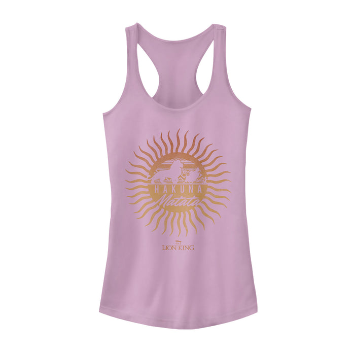 Fifth Sun Junior's Lion King Hakuna Sunset Rays Racerback Tank Top
