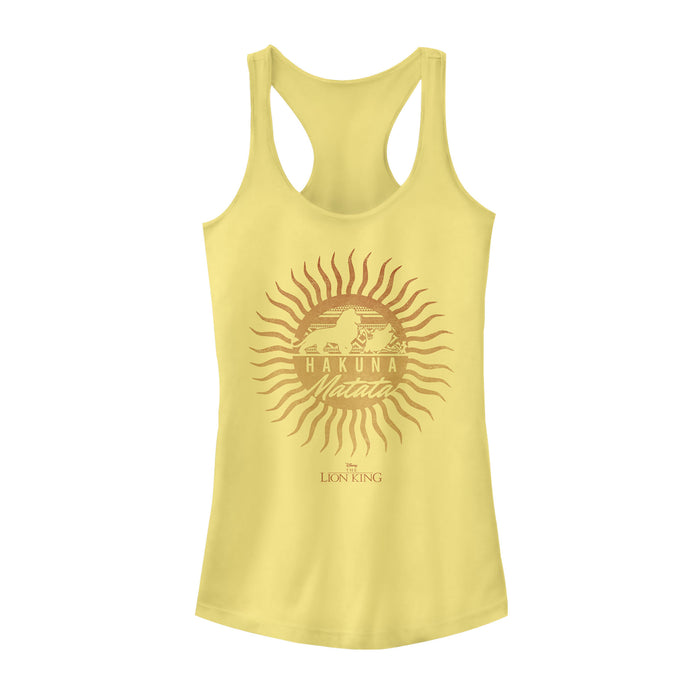 fifth sun Junior's Lion King Hakuna Sunset Rays Racerback Tank Top