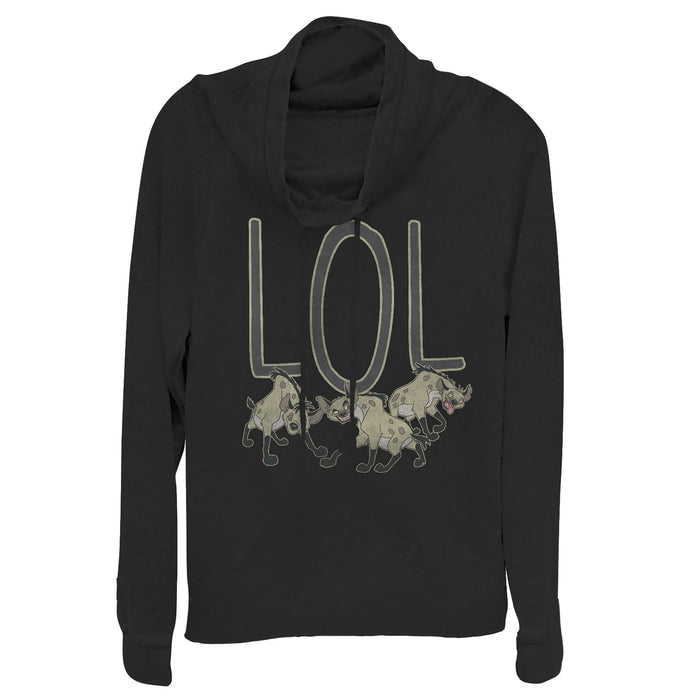 fifth sun Junior's Lion King Hyenas LOL Cowl Neck Sweatshirt