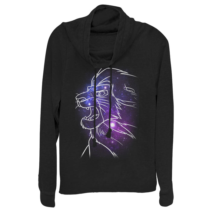 fifth sun Junior's Lion King Mufasa Star Profile Cowl Neck Sweatshirt