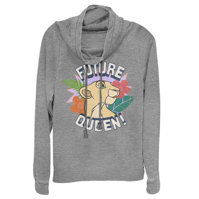 fifth sun Junior's Lion King Nala Future Queen Cowl Neck Sweatshirt