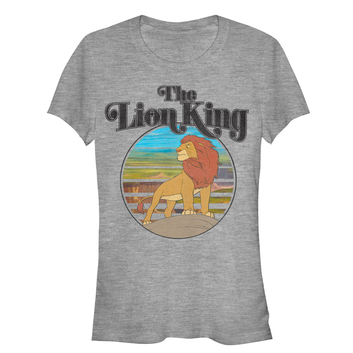 fifth sun Junior's Lion King Retro Logo Scene T-Shirt