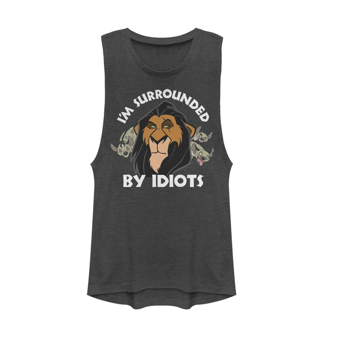 Fifth Sun Junior's Lion King Scar Surrounded By Idiots Festival Muscle Tee