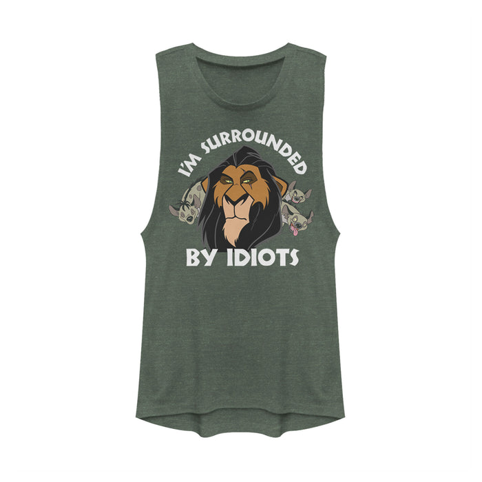 Fifth Sun Junior's Lion King Scar Surrounded By Idiots Festival Muscle Tee