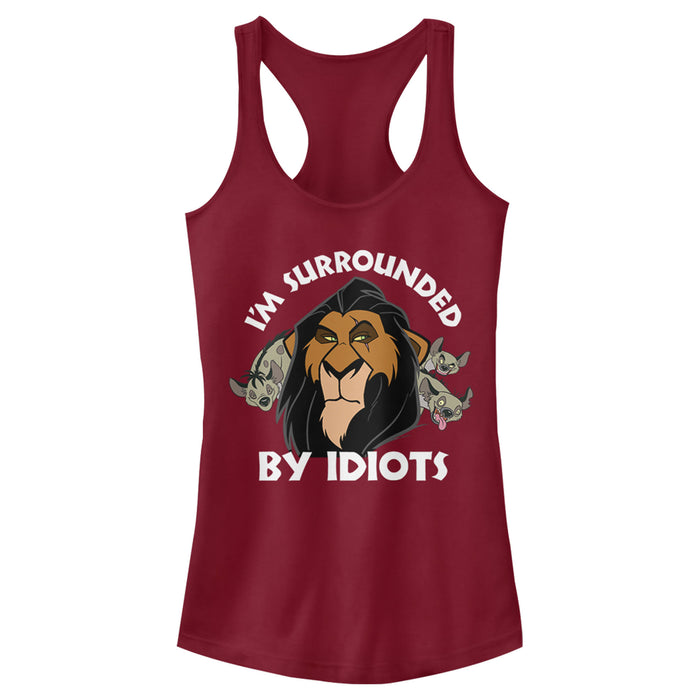 Fifth Sun Junior's Lion King Scar Surrounded By Idiots Racerback Tank Top