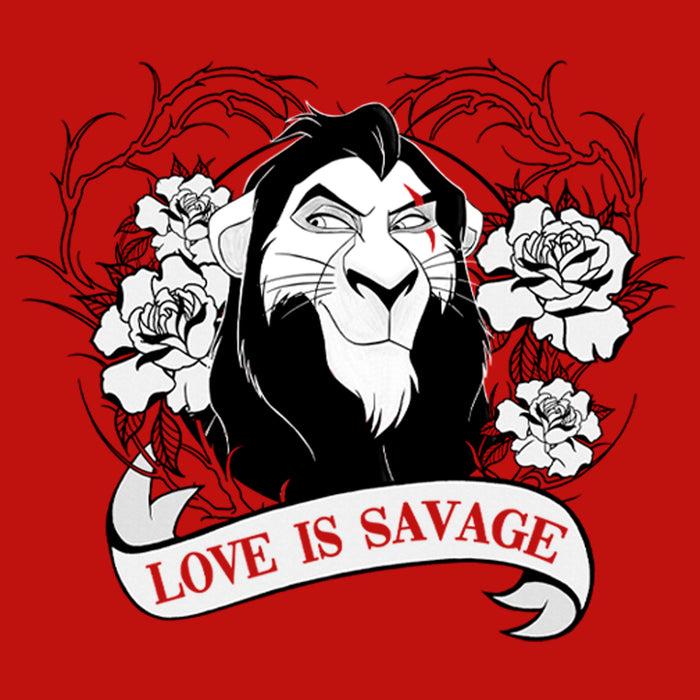 Fifth Sun Junior's Lion King Scar Valentine's Day Love Is Savage T-Shirt
