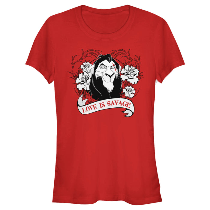 fifth sun Junior's Lion King Scar Valentine's Day Love is Savage T-Shirt