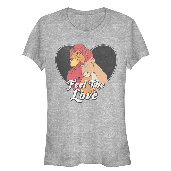 Fifth Sun Junior's Lion King Simba And Nala Valentine Feel The Love T-Shirt