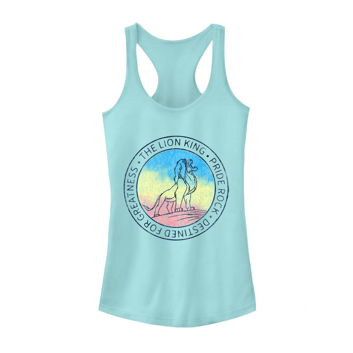 Fifth Sun Junior's Lion King Simba Destiny Rainbow Racerback Tank Top