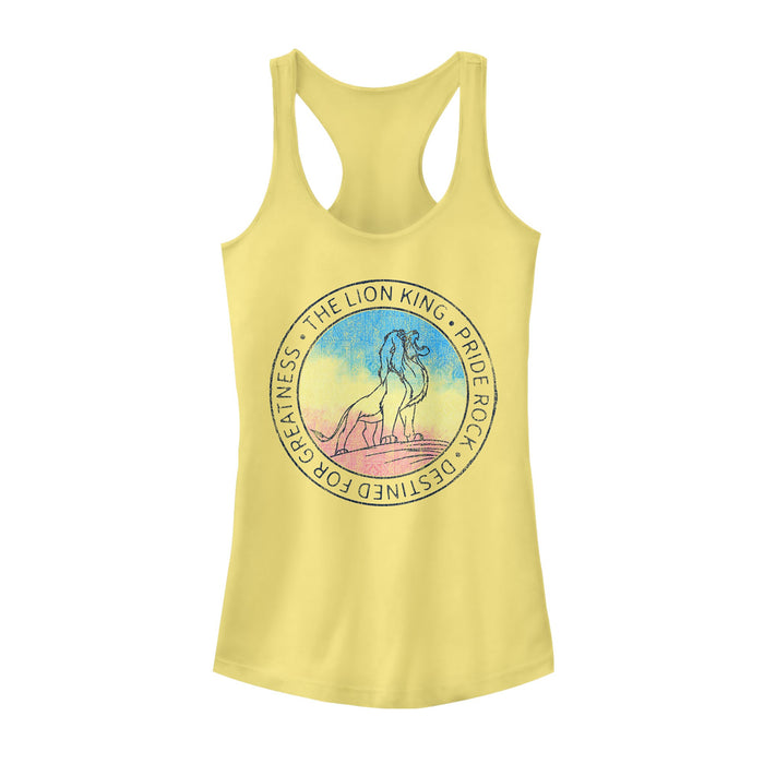 fifth sun Junior's Lion King Simba Destiny Rainbow Racerback Tank Top