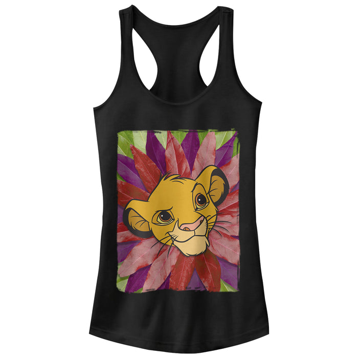 fifth sun Junior's Lion King Simba Leaf Mane Racerback Tank Top
