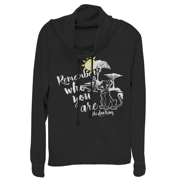 fifth sun Junior's Lion King Simba Never Forget Who You Are Cowl Neck Sweatshirt