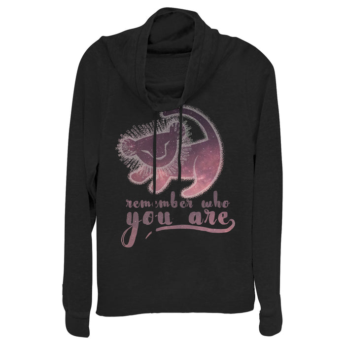 fifth sun Junior's Lion King Simba Remember Who You Are Cowl Neck Sweatshirt