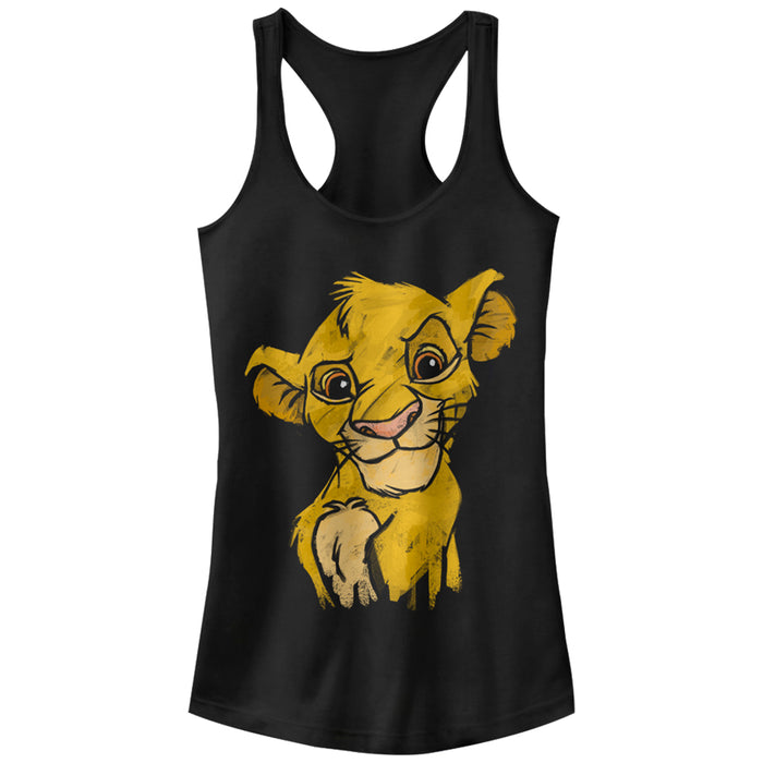 fifth sun Junior's Lion King Simba Smirk Racerback Tank Top
