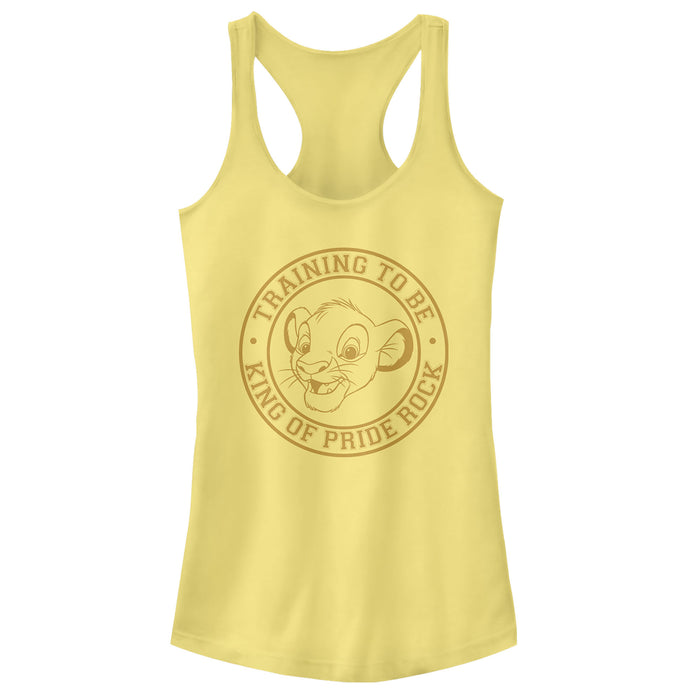 fifth sun Junior's Lion King Simba Training to Be King of Pride Rock Racerback Tank Top