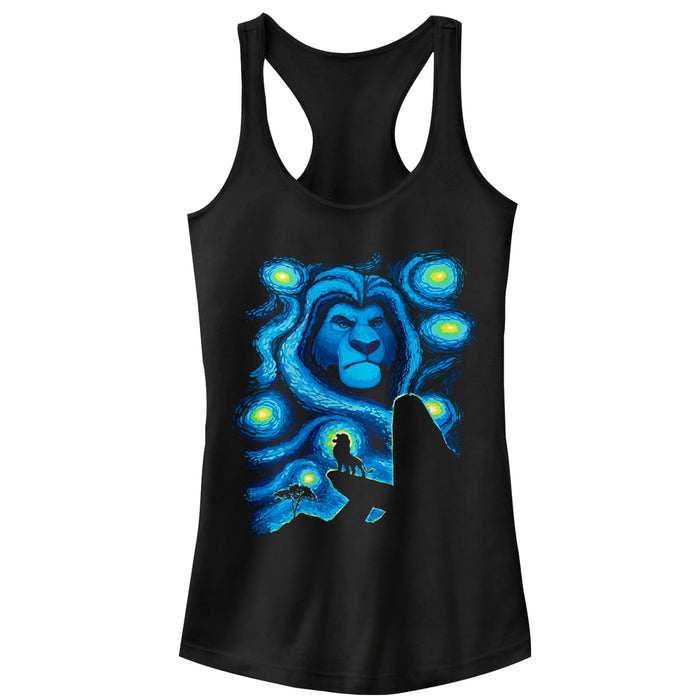 fifth sun Junior's Lion King Starry Night Pride Rock Racerback Tank Top