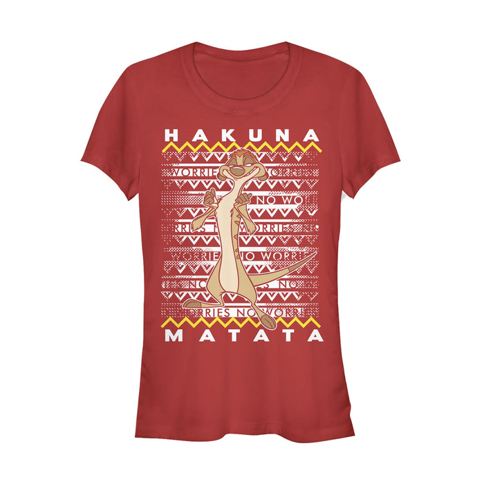 fifth sun Junior's Lion King Timon Diagonal Stripe T-Shirt