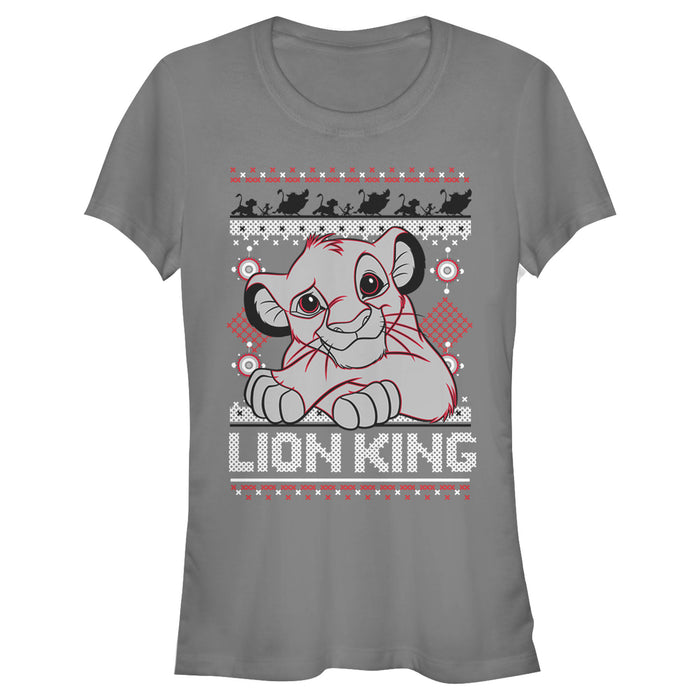 fifth sun Junior's Lion King Ugly Christmas Simba T-Shirt