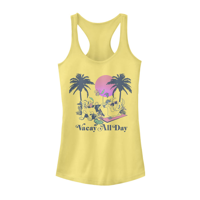 fifth sun Junior's Lion King Vacay All Day Racerback Tank Top
