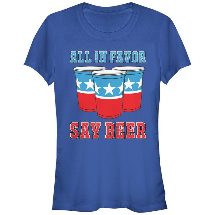 fifth sun Junior's Lost Gods All in Favor Say Beer T-Shirt