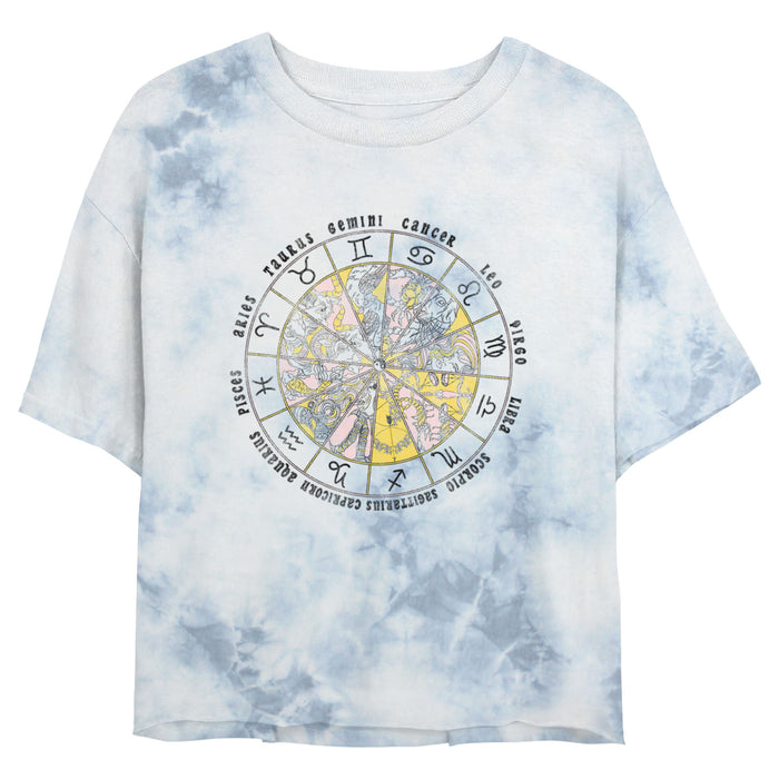 fifth sun Junior's Lost Gods Astrology Vintage Wheel T-Shirt