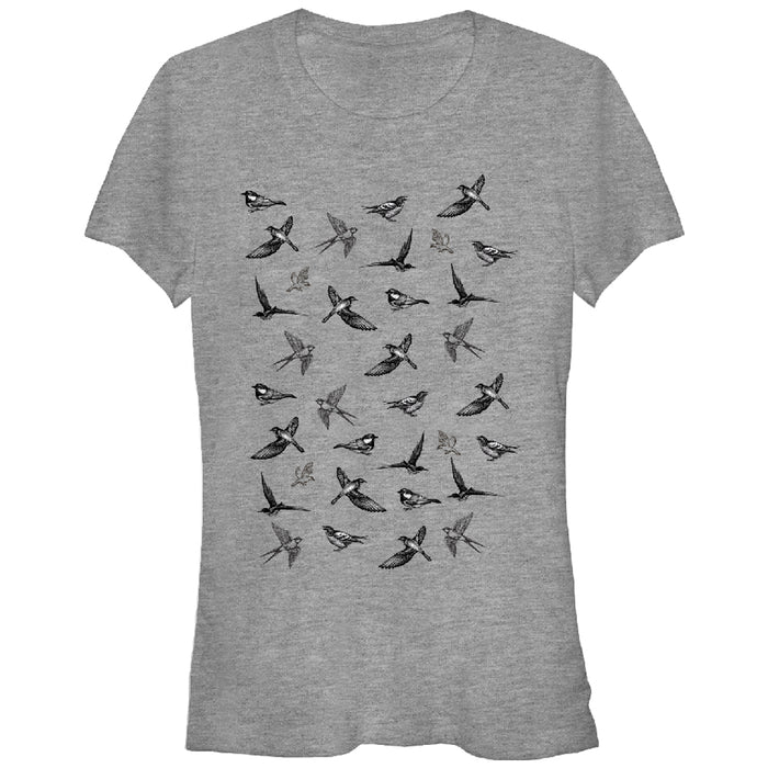 fifth sun Junior's Lost Gods Birds in Flight T-Shirt