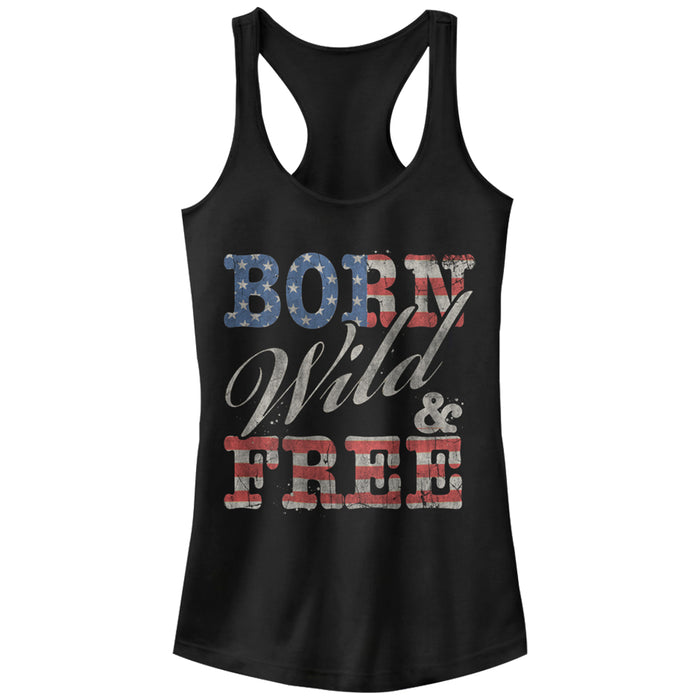 fifth sun Junior's Lost Gods Born Wild and Free Racerback Tank Top