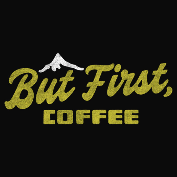 Fifth Sun Junior's Lost Gods But First Coffee Distressed Cowl Neck Sweatshirt