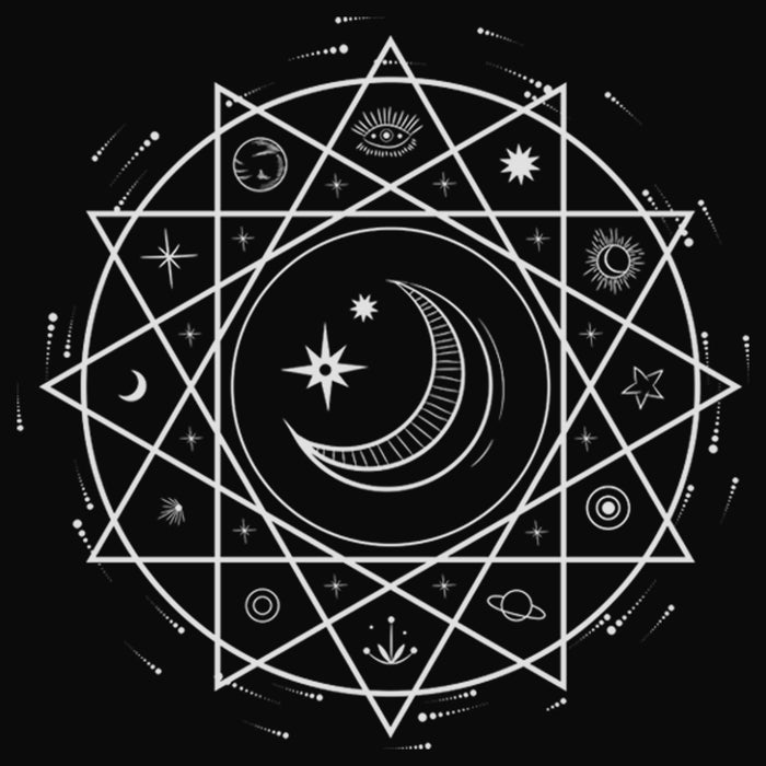 Fifth Sun Junior's Lost Gods Celestial Icons Cowl Neck Sweatshirt