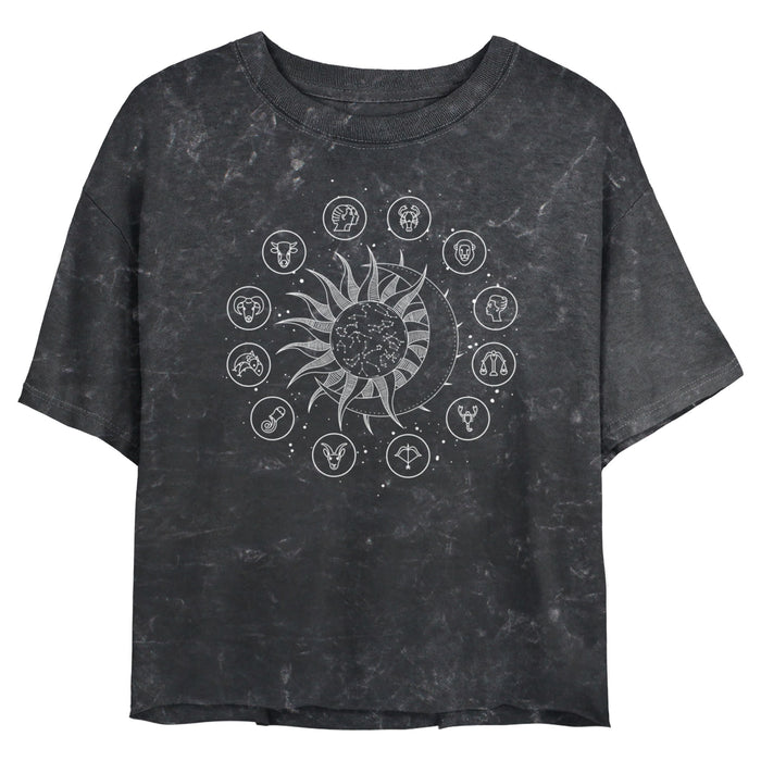 fifth sun Junior's Lost Gods Celestial Zodiac Symbols T-Shirt
