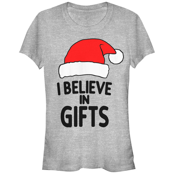 fifth sun Junior's Lost Gods Christmas Believe in Gifts T-Shirt