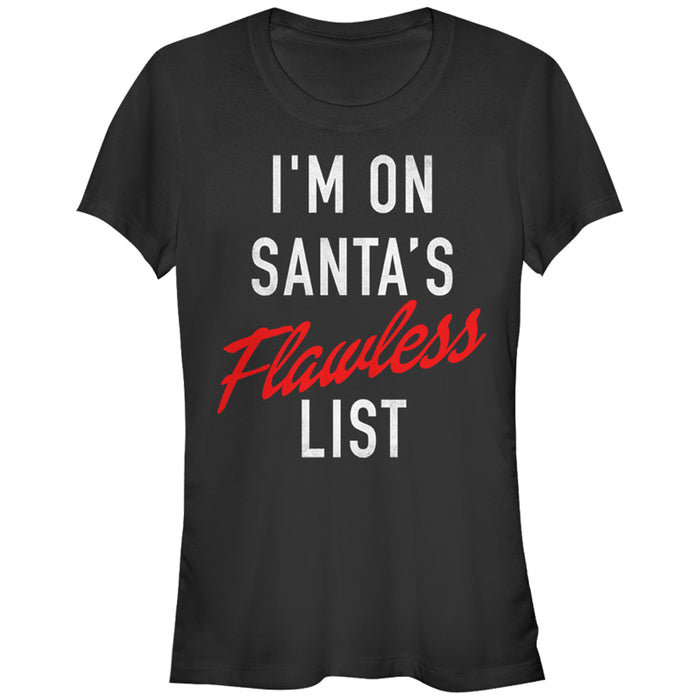 fifth sun Junior's Lost Gods Christmas Santa's Flawless List T-Shirt