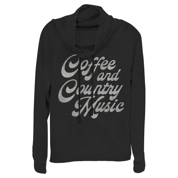 fifth sun Junior's Lost Gods Coffee and Country Coffee Cowl Neck Sweatshirt