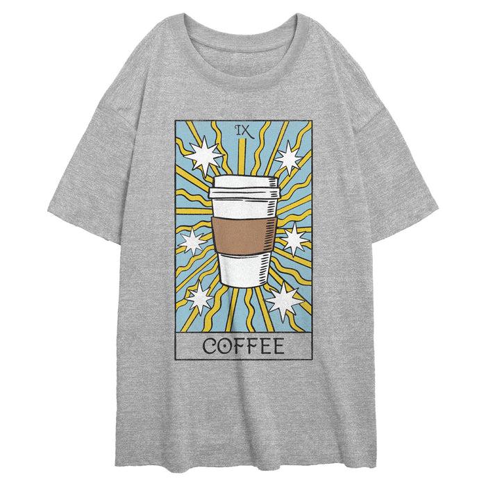 fifth sun Junior's Lost Gods Coffee Cup Tarot Card T-Shirt