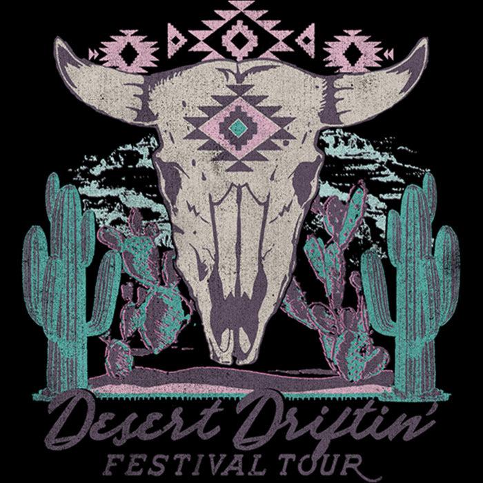 Fifth Sun Junior's Lost Gods Desert Driftin' Festival Tour Tribal Print T-Shirt