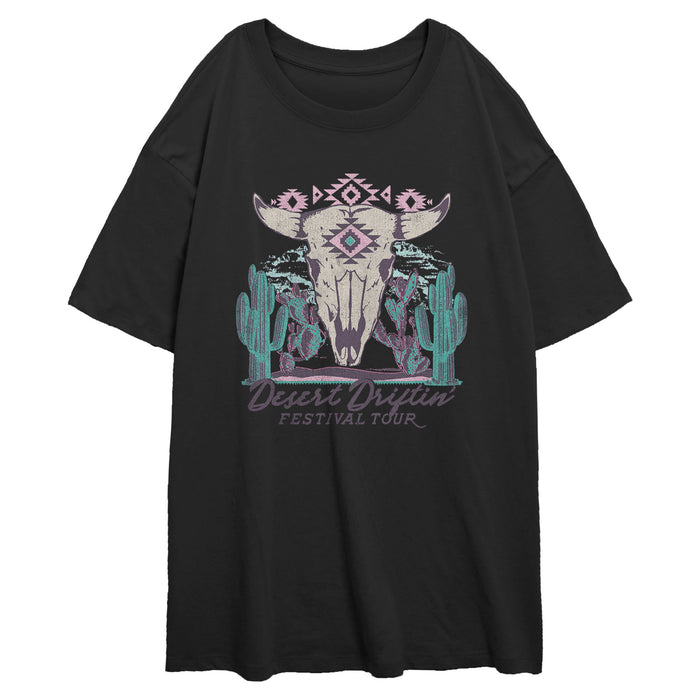 fifth sun Junior's Lost Gods Desert Driftin' Festival Tour Tribal Print T-Shirt