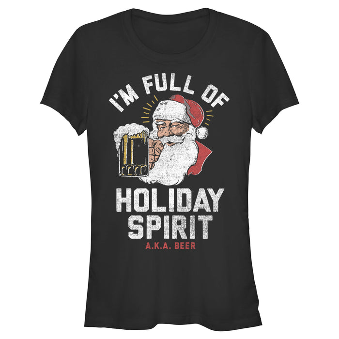 fifth sun Junior's Lost Gods Distressed Santa Beer T-Shirt