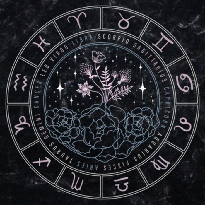 Fifth Sun Junior's Lost Gods Floral Astrological Wheel T-Shirt