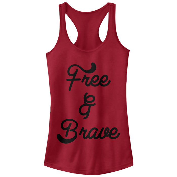 fifth sun Junior's Lost Gods Fourth of July and Free Racerback Tank Top