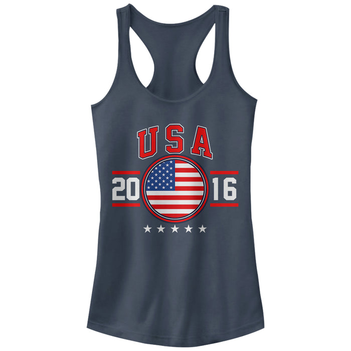 fifth sun Junior's Lost Gods Fourth of July USA 2016 Racerback Tank Top