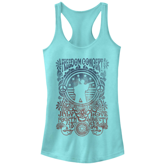 fifth sun Junior's Lost Gods Freedom Concert July Fourth Racerback Tank Top