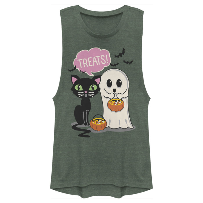 fifth sun Junior's Lost Gods Halloween Treat Friends Festival Muscle Tee