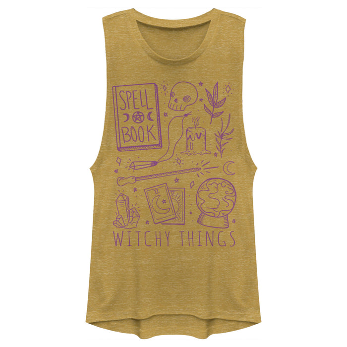 fifth sun Junior's Lost Gods Halloween Witchy Things Festival Muscle Tee