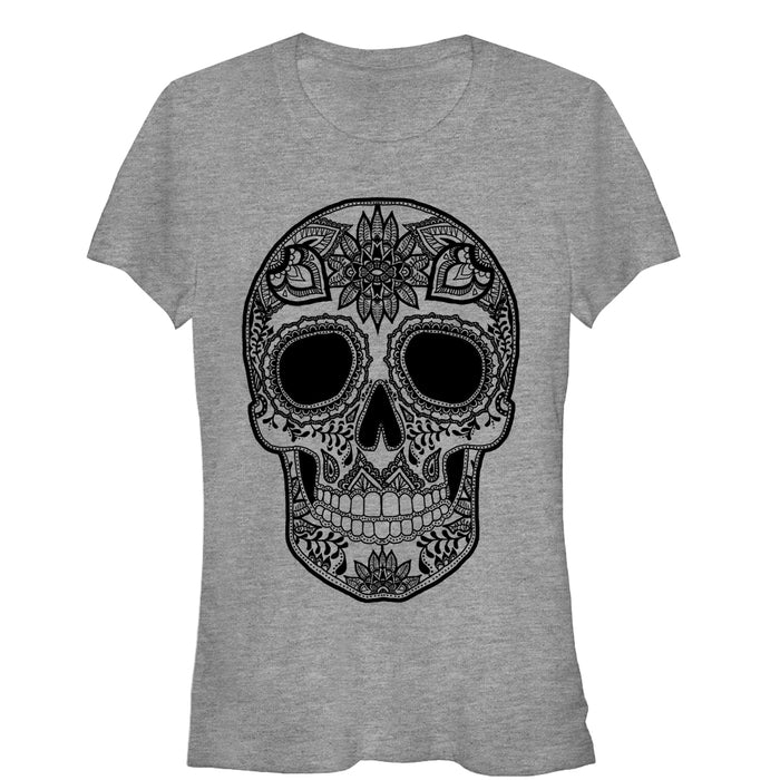 fifth sun Junior's Lost Gods Henna Print Skull T-Shirt