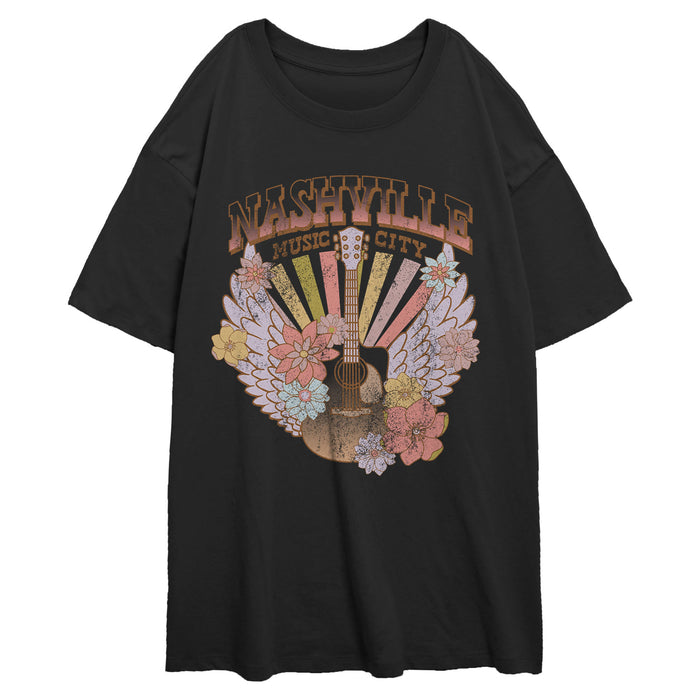 fifth sun Junior's Lost Gods Nashville Music City Distressed T-Shirt