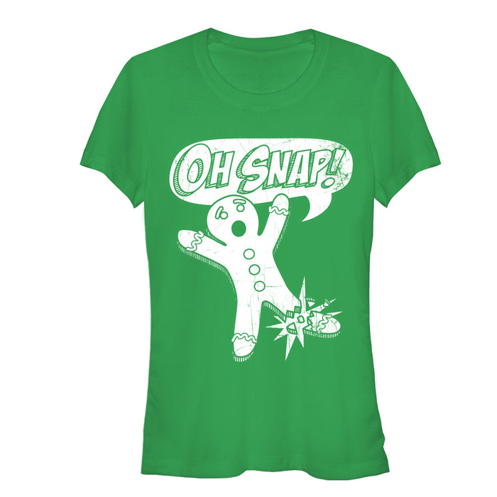 fifth sun Junior's Lost Gods Oh Snap Gingerbread Man T-Shirt