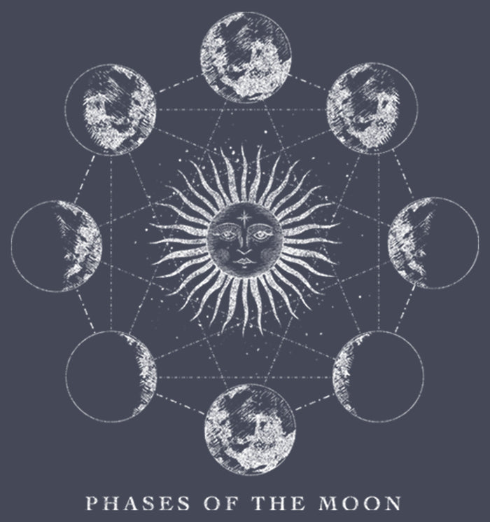 Fifth Sun Junior's Lost Gods Phases Of The Moon Cowl Neck Sweatshirt