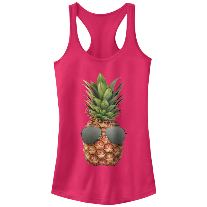 fifth sun Junior's Lost Gods Pineapple Aviator Sunglasses Racerback Tank Top