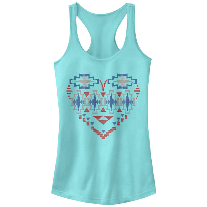 fifth sun Junior's Lost Gods Southwest Heart Racerback Tank Top