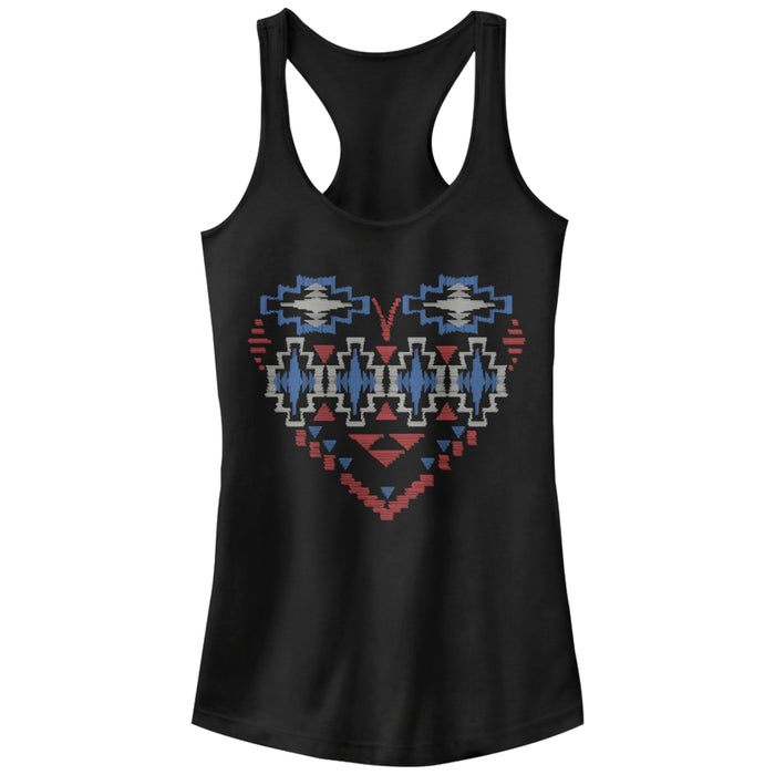 fifth sun Junior's Lost Gods Southwest Heart Racerback Tank Top